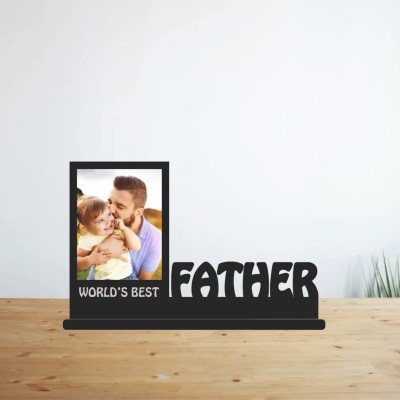 GIFT JAIPUR MDF Table Photo Frame(Black, 1 Photo(s), Birthday Fathers day gift for dad papa)