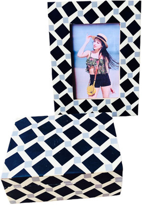 InsTook MDF Table Photo Frame(Grey, 1 Photo(s), L)