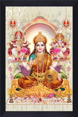 Gita Govinda Laxmi Saraswati Ganesh acrylic glass photo Frame Religious Frame