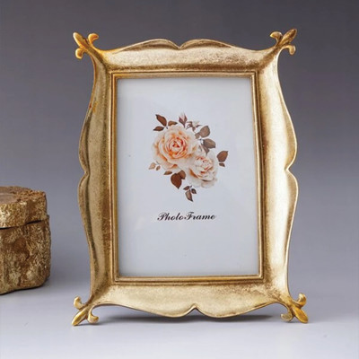 Painting Mantra Gold-plated Table Photo Frame(Gold, 1 Photo(s), 4x6 Inch)