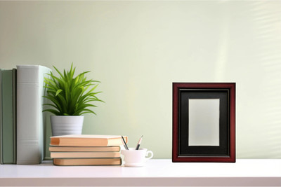 Decor53 Polymer Table Photo Frame(Maroon, 1 Photo(s), 12.7 x 17.7 Cm)