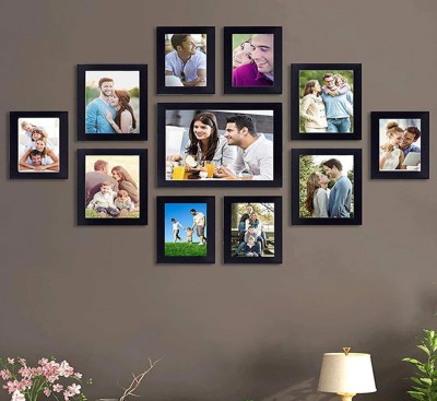 Stuthi Arts Glass Wall Photo Frame(Black, 11 Photo(s), 10x8 inch-1 7x5 inch-4 6x4 inch-6)