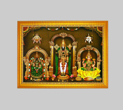 Think Tech MDF Wall Photo Frame(Green, 1 Photo(s), Tirupati Bala Ji 5x7 CM)