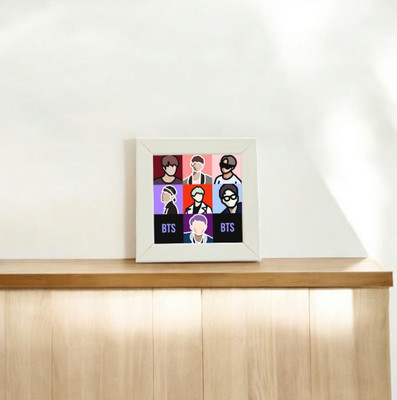 ANIKMART MDF Table Photo Frame(White, 1 Photo(s), 4X4 inch)