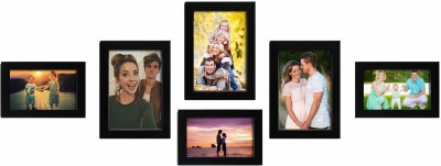 Stuthi Arts Glass Wall Photo Frame(Black, 6 Photo(s), 4x6-3 5x7-3)