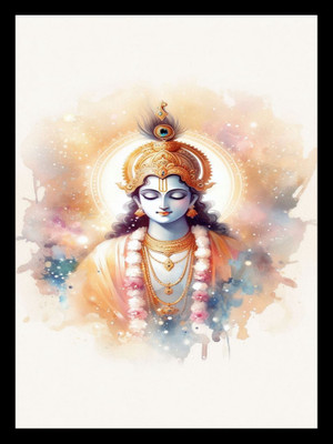 Photoframewalaz Wood Wall Photo Frame(Black, 1 Photo(s), Poster And Frame Radha Krishna Wooden Photo Frames | Best Gift For Decoration Digital Reprint 10 inch x 14 inch Painting (With Frame))