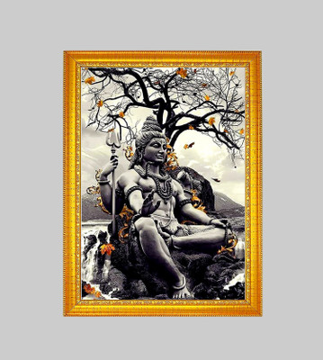 Think Tech MDF Wall Photo Frame(Grey, 1 Photo(s), Shiv Ji 5x7 CM)