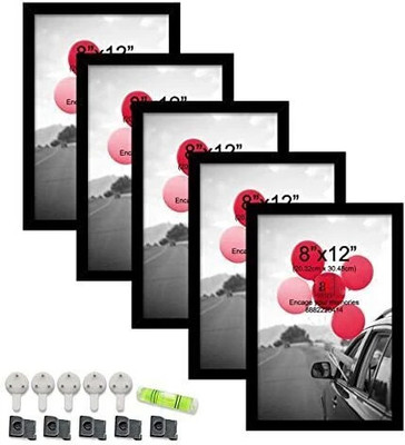 Art Street Wood Wall Photo Frame(Black, 5 Photo(s), 8x12 inch For home and office wall decor, or 20x30 cm)