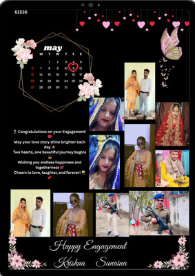 Khusvi Enterprises Wood Wall Photo Frame(Black, 8 Photo(s), A4)