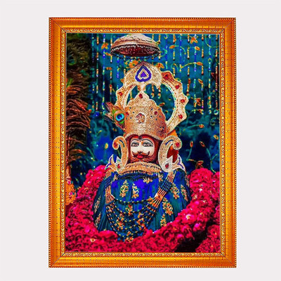 Think Tech MDF Wall Photo Frame(Dark Blue, 1 Photo(s), Khatu Shyam 10x14 CM)