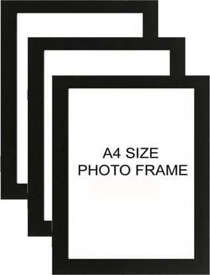 Maurvish Amazing Arts Wood Wall Photo Frame(Black, 3 Photo(s), A4 SIZE)