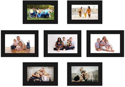 Stuthi Arts Glass Wall Photo Frame(Black, 7 Photo(s), 5x7-3 4x6-4)