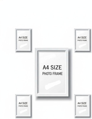 Ritik Handicrafts Wood Wall Photo Frame(White, 5 Photo(s), 20.32x30.48 cm)