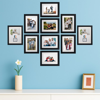 KUBER INDUSTRIES Acrylic Wall Photo Frame(Black, 10 Photo(s), 8 x 1 Inches)