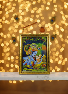 Divine Samagri Wood Table Photo Frame(Gold, 1 Photo(s), 5x7)