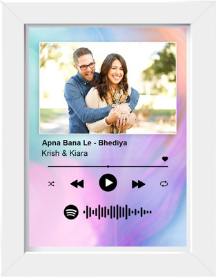 P n P Wood Wall Photo Frame(Multicolor, 1 Photo(s), Spotify Photo Frame 6x8 Size)
