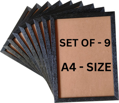 KGSFASHION Wood Wall Photo Frame(Black, 9 Photo(s), 9X12 CM)
