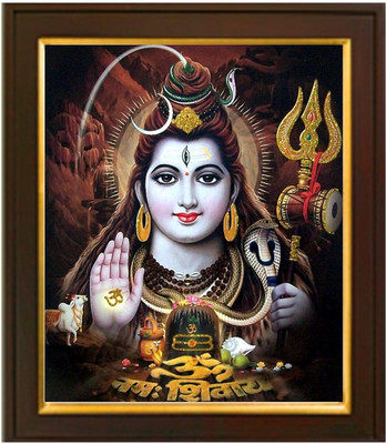 Hitech Lord Shiva Sankar Mahakal Photo Frame For wall Mount or Tabletop Religious Frame