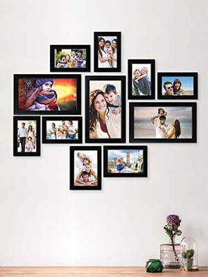 Stuthi Arts Glass Wall Photo Frame(Black, 11 Photo(s), 6x10-3 5x7-2 4x6-6)