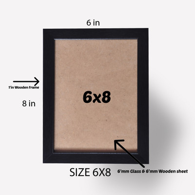 NSSTUDIOS Wood Table Photo Frame(Black, 1 Photo(s), 6x8)