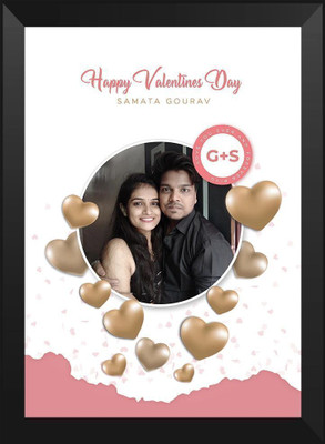 SwastikMart Plastic Wall Photo Frame(Black, 1 Photo(s), 33x24, Couple Photo Frame, A4-Size-Model)