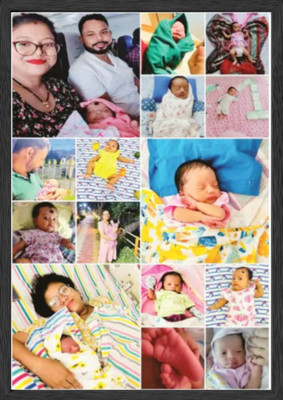 SL GIFTS Wood Wall Photo Frame(Black, 10 Photo(s), 12*18 INCH)