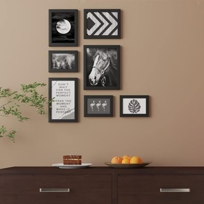 Art Street Wood Wall Photo Frame(Black, 7 Photo(s), 4x6, 6x8, 6x10, 8x10 Inch)
