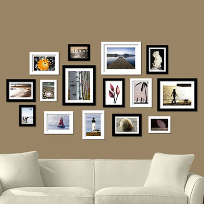 Artzfolio Polymer Wall Photo Frame(Multicolor, 15 Photo(s), 4x6-4pc;6x8-8pc;8x10-3pc;SET OF 15 PCS)