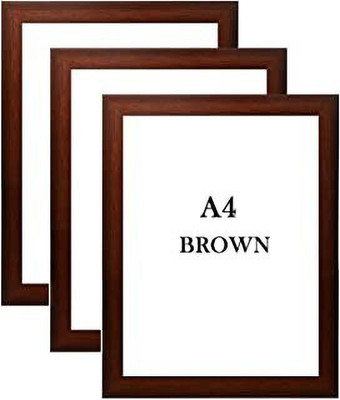 Stuthi Arts Wood Wall Photo Frame(Brown, 3 Photo(s), A4 SIZE)