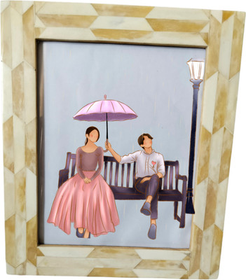 InsTook Wood Table Photo Frame(White, 1 Photo(s), XL)