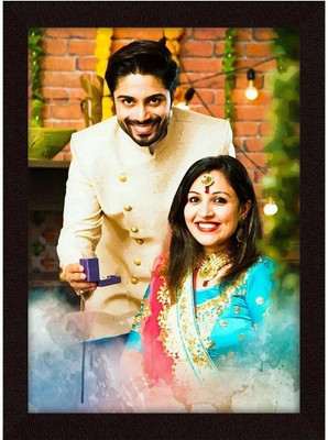 HSB MDF Wall Photo Frame(Black, 1 Photo(s), Wood Customise photo frame, ONLY LOVE COLLAGE FRAME Birthday photo frame, anniversary photo frame, WEDDING PURPOSE photo frame Send photos 9468846787 A4 Size) Digital Reprint)