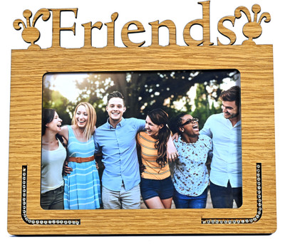 Magic Laser art MDF Table Photo Frame(Beige, 1 Photo(s), 5x7)