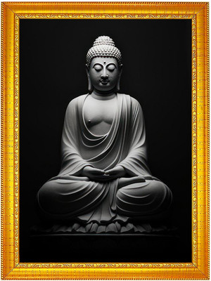 Think Tech MDF Wall Photo Frame(Grey, 1 Photo(s), Buddha 8 x 6 CM)