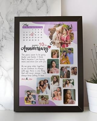 Minaxi Wood Wall Photo Frame(White, 11 Photo(s), A4 Size 12x9 Send your photo-7733889089)