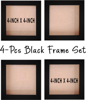 The Gift Berry Wood Wall Photo Frame(Black, 4 Photo(s), 4x4 Inch)
