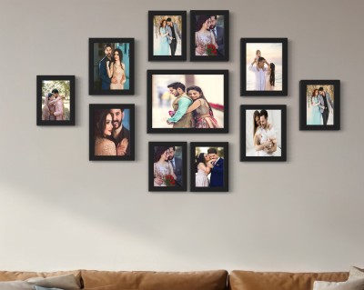 Stuthi Arts Glass Wall Photo Frame(Black, 11 Photo(s), 8 x 10 inch, 5 x 7 inch & 4 x 6 inch)