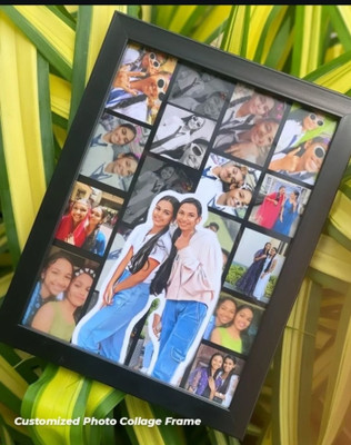 HUMTUMCREATION Wood Wall Photo Frame(Black, 9 Photo(s), A4 size Custmize photo frame)