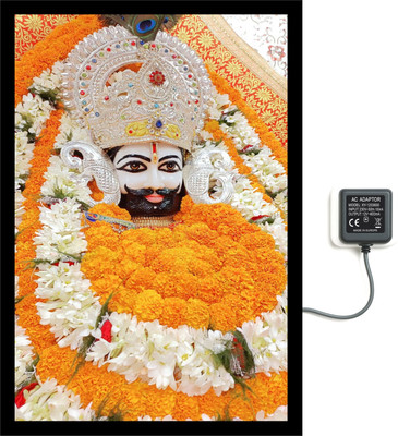 ADS STUDIO Metal Wall Photo Frame(Black, 1 Photo(s), Khatu Shyam LED Light Aluminium Photo Frame12x18)