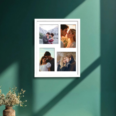 Art Street MDF Wall Photo Frame(White, 4 Photo(s), 5x5 and 4x6 (Inch))