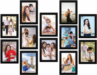 Stuthi Arts Glass Wall Photo Frame(Black, 12 Photo(s), 6x8-12)