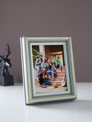 GOLDEN PEACOCK Polymer Table Photo Frame(Blue, Gold, 1 Photo(s), 5 in x 7 in (Width x Height))
