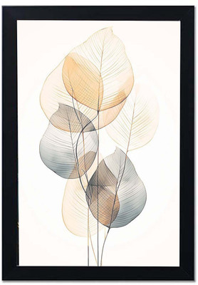 lookat Plastic Wall Photo Frame(Multicolor, 1 Photo(s), Abstract leaves photo for Home Photo Frame (A4 Size))