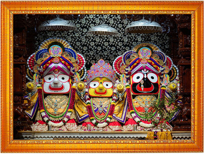 Think Tech MDF Wall Photo Frame(Yellow, 1 Photo(s), Jagannath 8 x 6 CM)