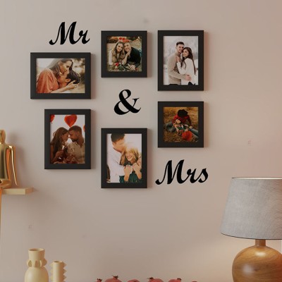 Painting Mantra MDF Wall Photo Frame(Black, 6 Photo(s), 5x5, 5x7)