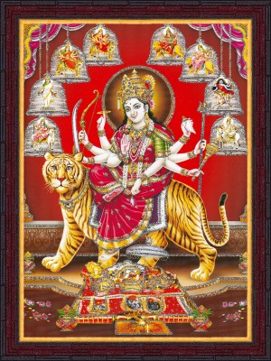 Gita Govinda Durga maa 9 roop Sparkle Coated Photo Religious Frame