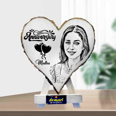 DVMART Wood Table Photo Frame(Brown, 1 Photo(s), 7.5 Inar)