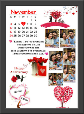 SFG MDF Wall Photo Frame(Black, 6 Photo(s), Images & Text Send on WhatsApp- 9358575584, A4 or 9x12 Inch)