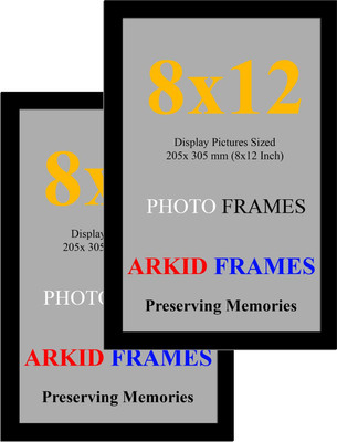 ARKID Wood Wall Photo Frame(Black, 2 Photo(s), 8x12)
