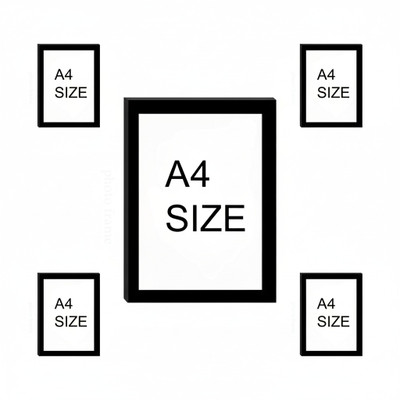 Ritik Handicrafts Wood Wall Photo Frame(Black, 5 Photo(s), 20.32x30.48 cm)