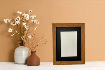 Decor53 Polymer Table Photo Frame(Brown, 1 Photo(s), 15x20cm)